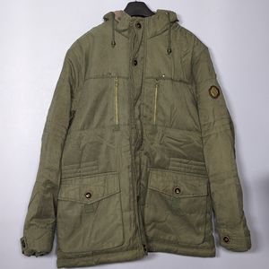 NEW Original Jackets Military Stylish Mens Hooded Winter Coat Green XL